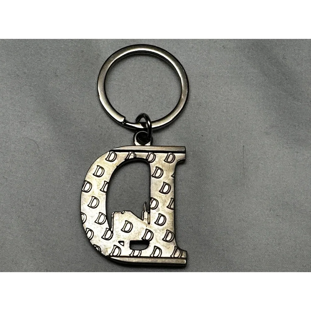 HPL Productions San Francisco Letter D Keychain Silver Tone Skyline S.F. Vintage